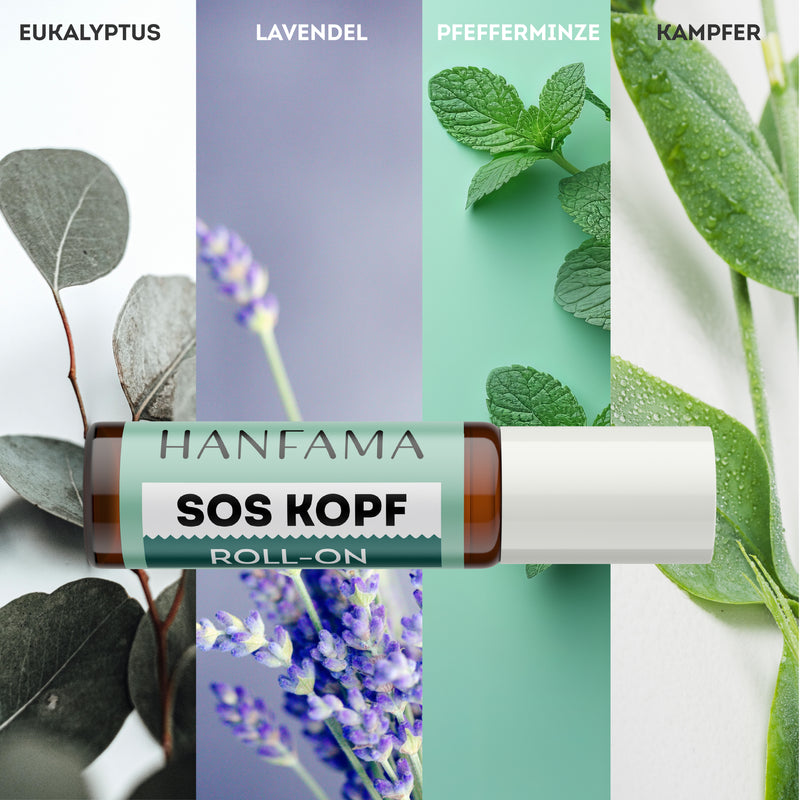SOS Kopf Roll-On mit Pfefferminze & Eukalyptus